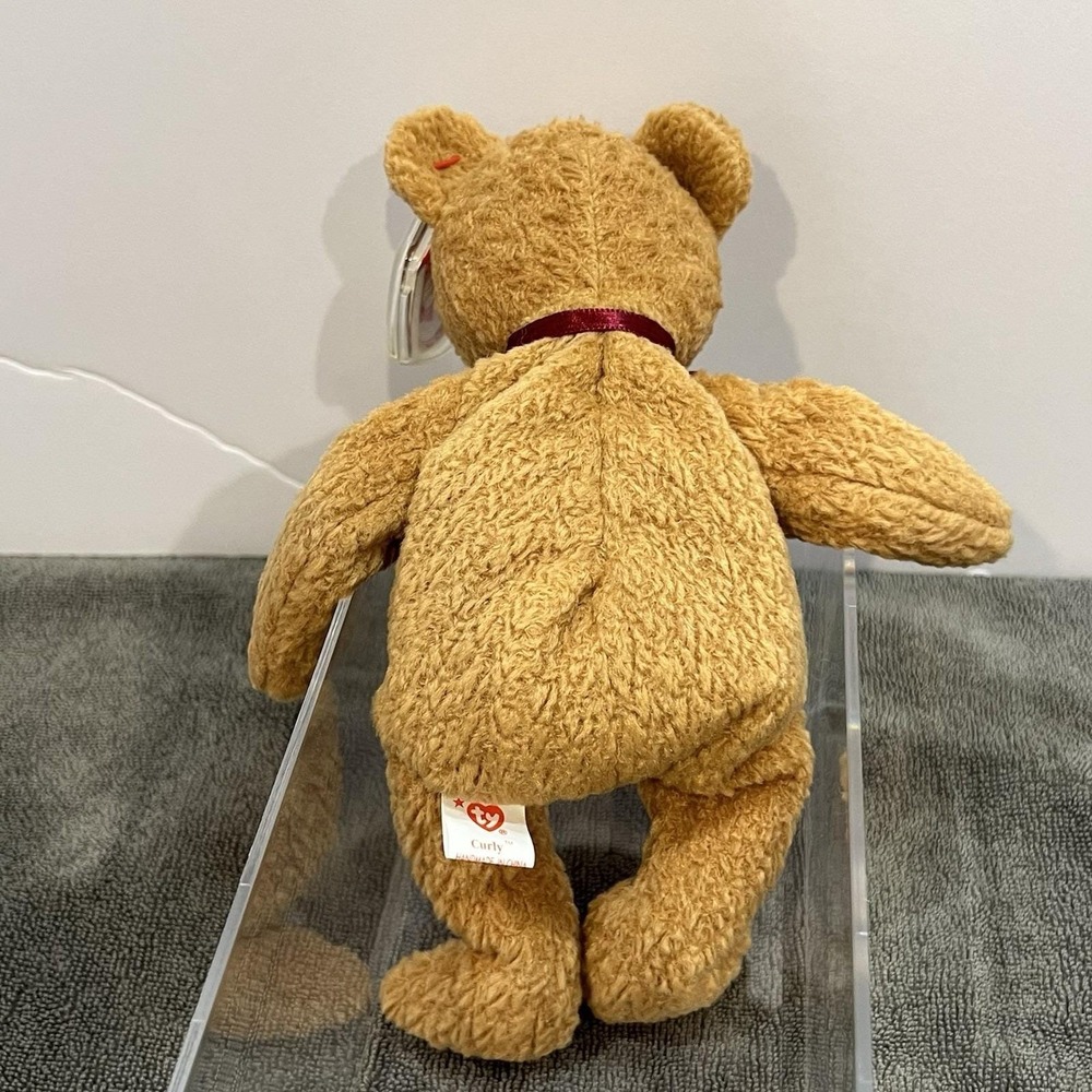 Ty Beanie Babies Curly The Bear - Rare With Errors (style #, No 4052, Oakbrook) - Picture 9 of 12